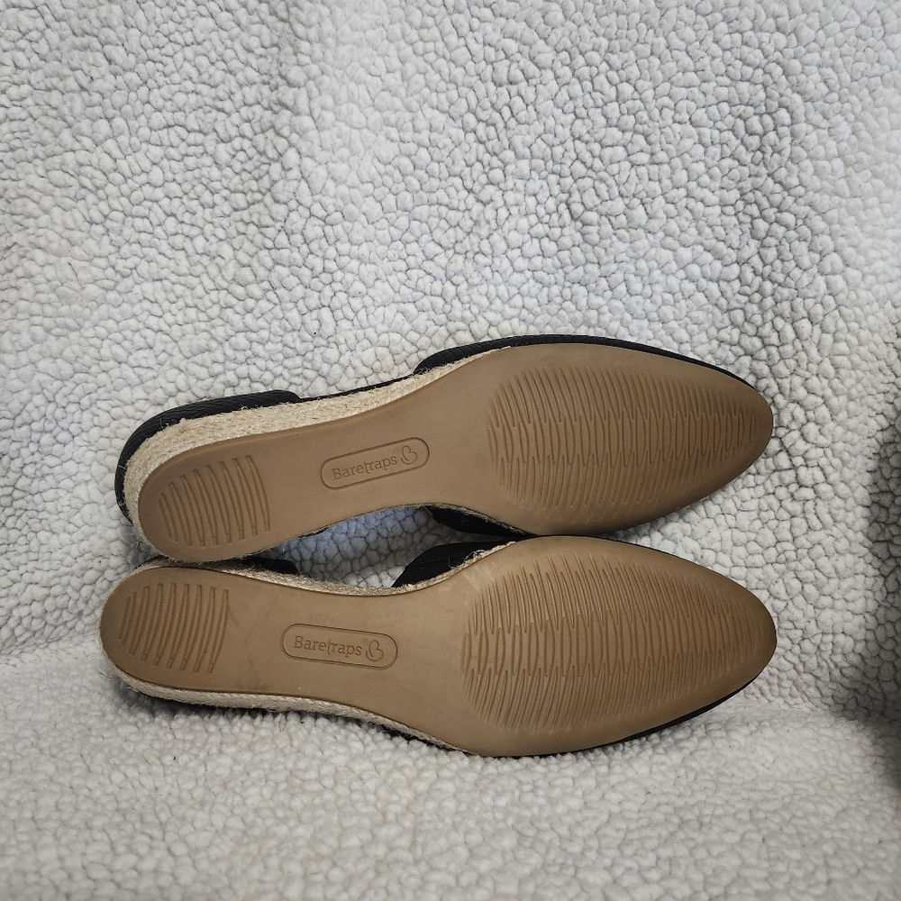 NEW- BareTraps Laverick Black Wedge Espadrille Snake design shoes. Size 10M .$13 - Picture 12 of 12